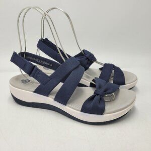 Clarks Cloud Steppers Arla Primrose Women's 7.5 Strappy Stretchy Comfort Sandals